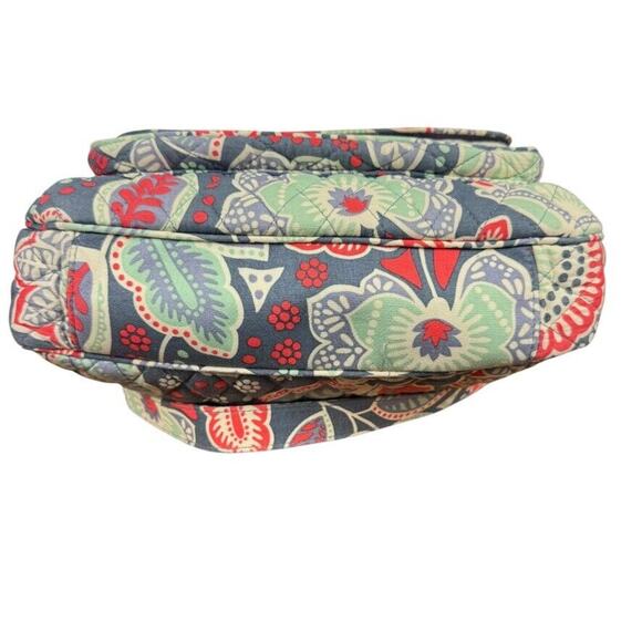 Vera Bradley Nomadic Floral Quilted Crossbody Purse Handbag Shoulder Bag Gray - Picture 13 of 16